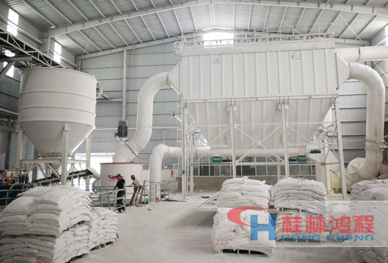 桂林鸿程碳酸钙磨粉机制粉生产线案例