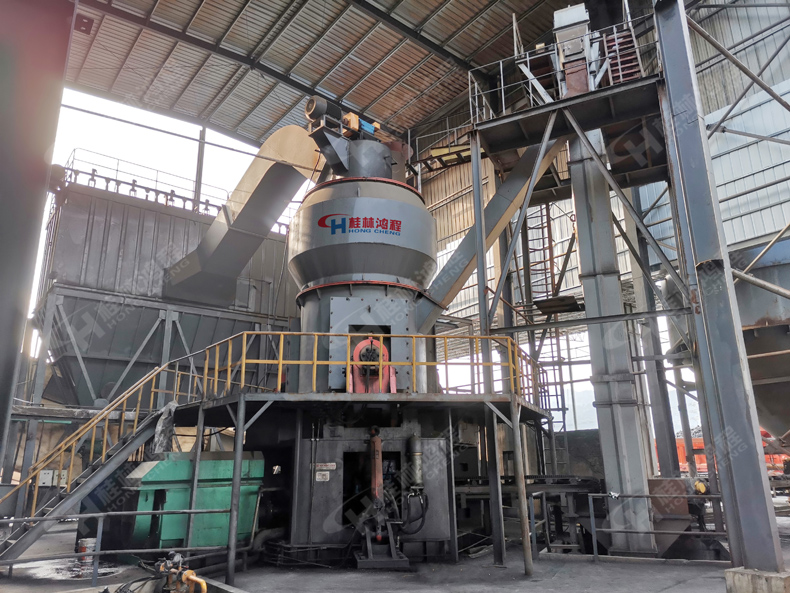 广西时产20吨25吨碳酸锰制备立式磨粉机案例